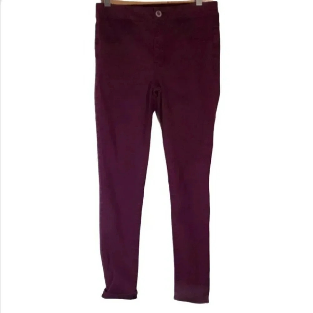 American Eagle Extreme Legging‎ 8S Burgundy Skinny Mid Rise Stretch Pants